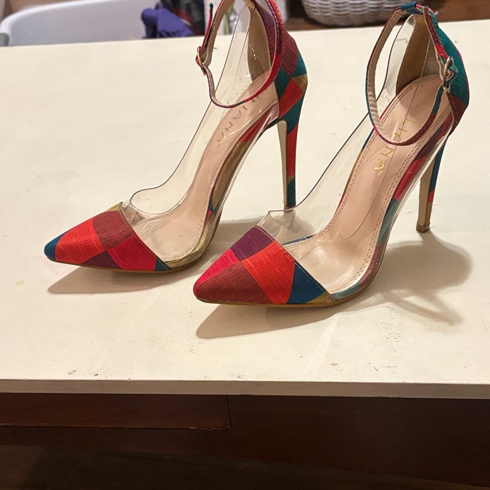 Liliana Multicolor Patchwork Heels - image 3